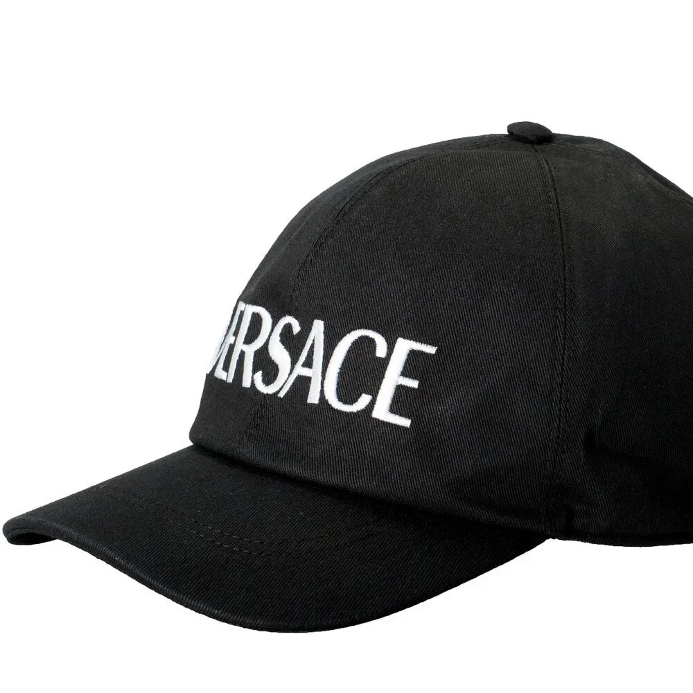 Versace | Accessories | Versace White Logo Embroidery Black  display picture 1